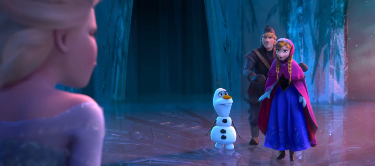 Anna meets Elsa in the ice castle