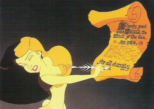 The Little Mermaid: Ariel signs Ursula's contract